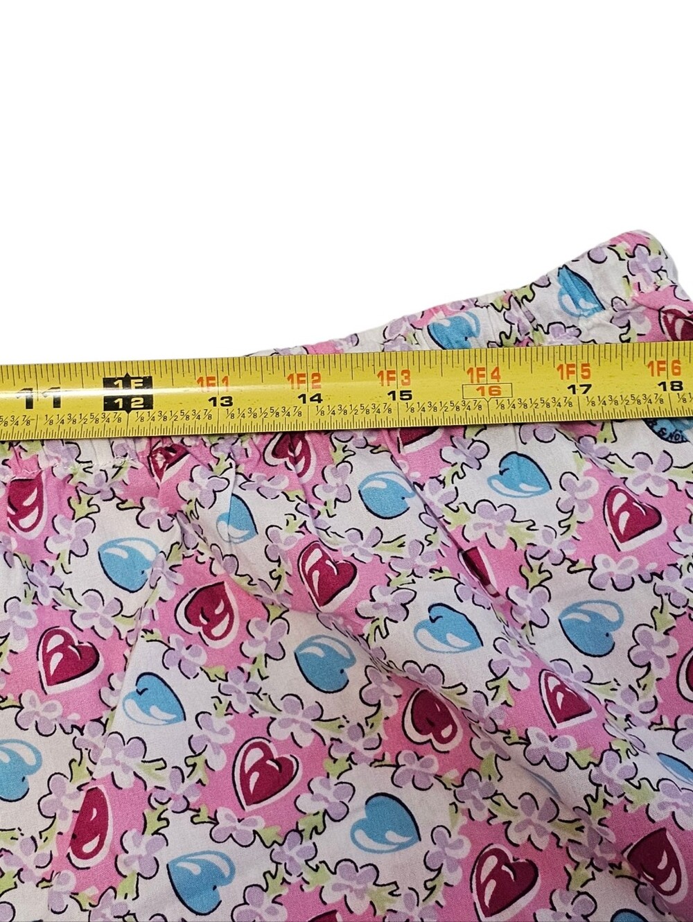Nick & Nora Pajama Set Womens Size XXL 100% Cotton Hearts Multicolor Retro - Picture 11 of 12